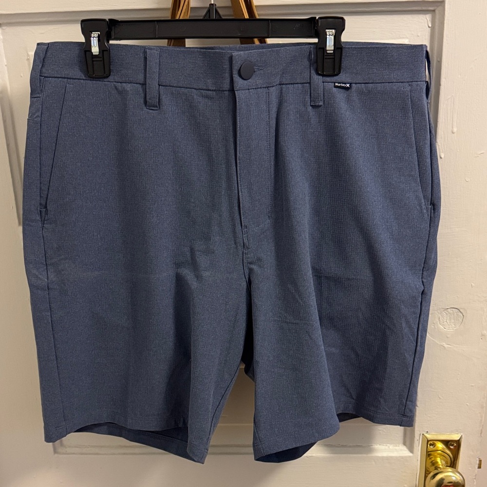 Hurley Men's Slate Blue Flat Front Shorts